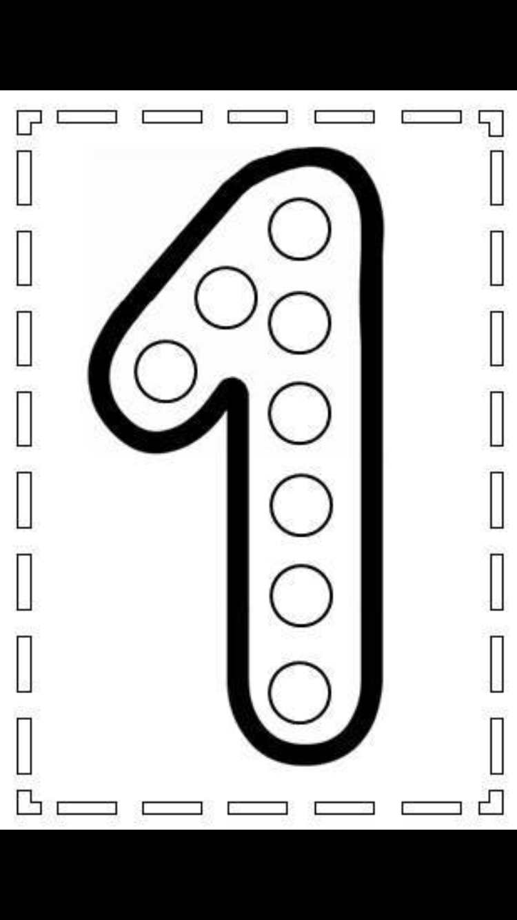 Цифры для раскрашивания для детей