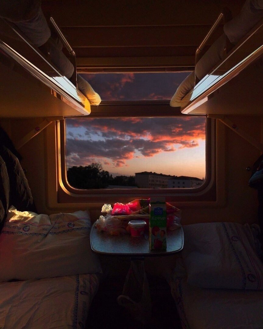 Красивый вид из поезда