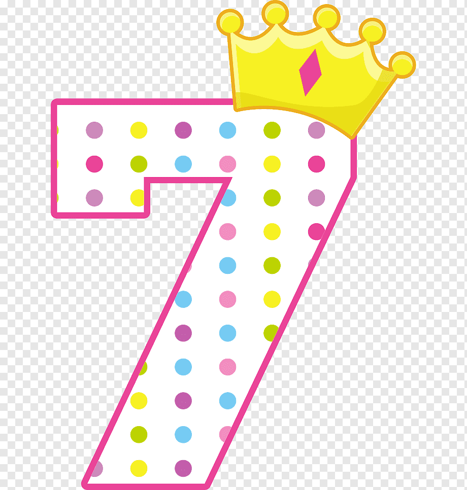 Цифра 7 для девочки