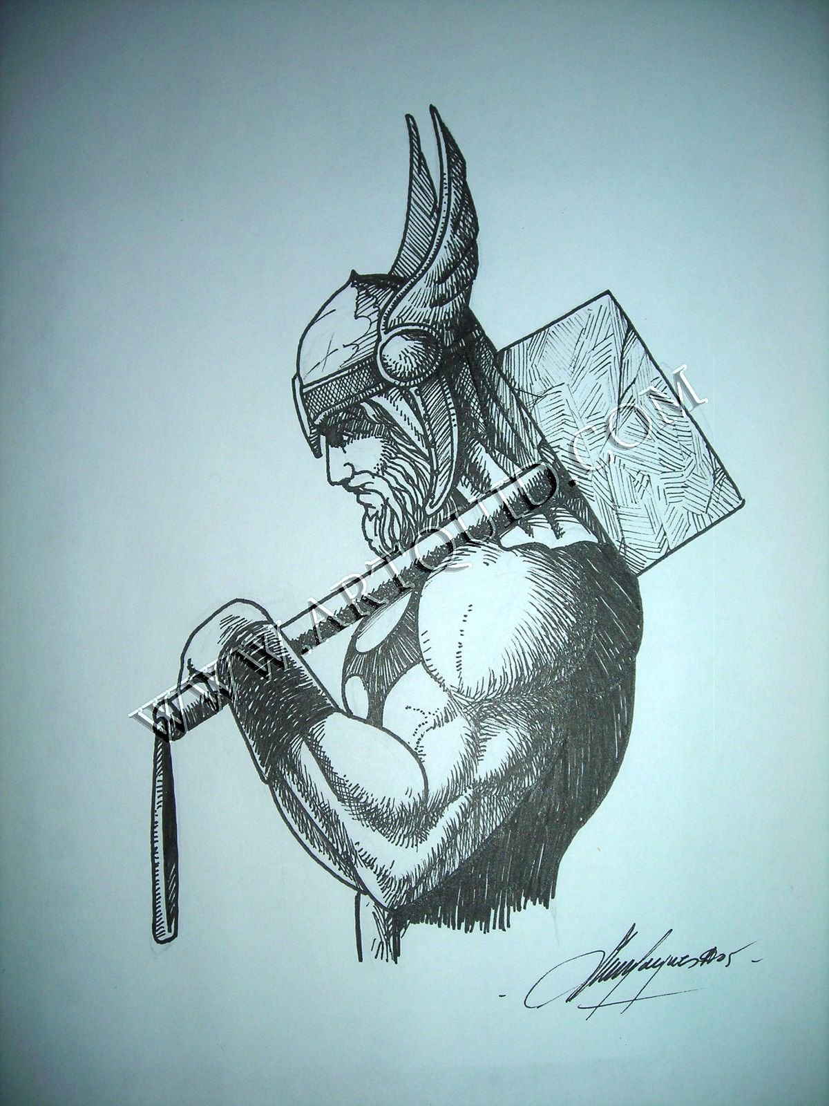 Викинг рисунок карандашом