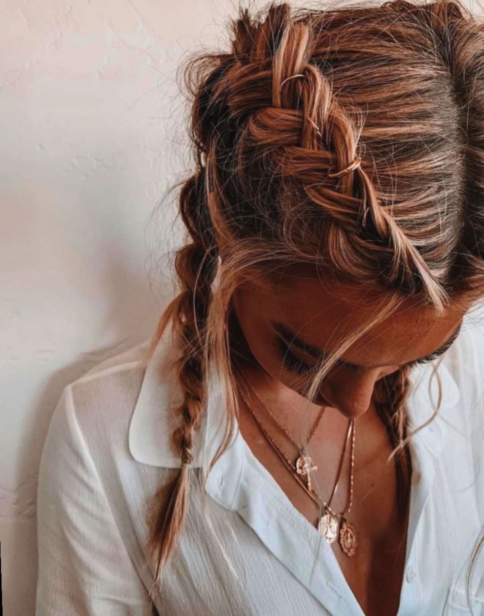 Колоски на средние волосы