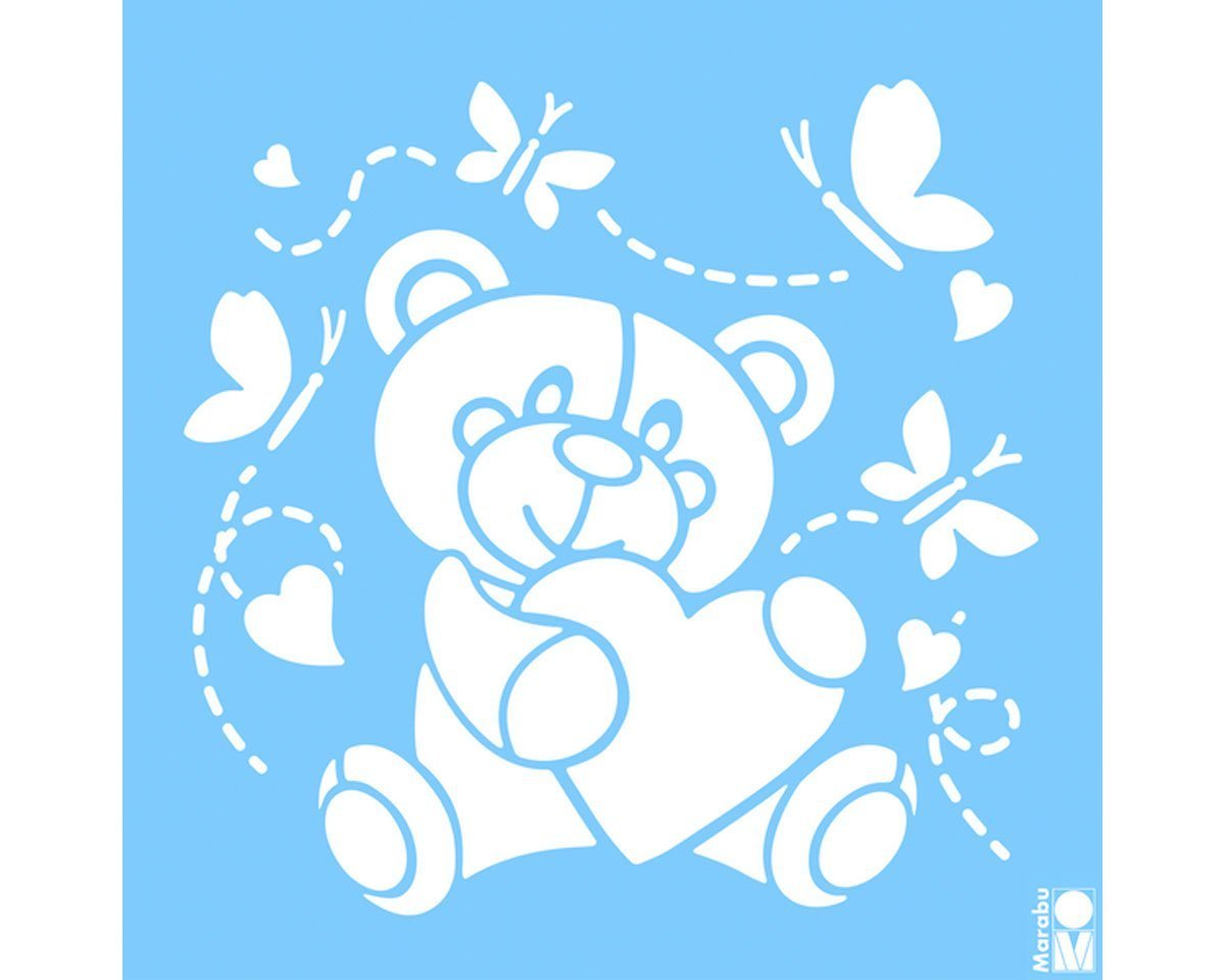 Трафарет мишки для торта