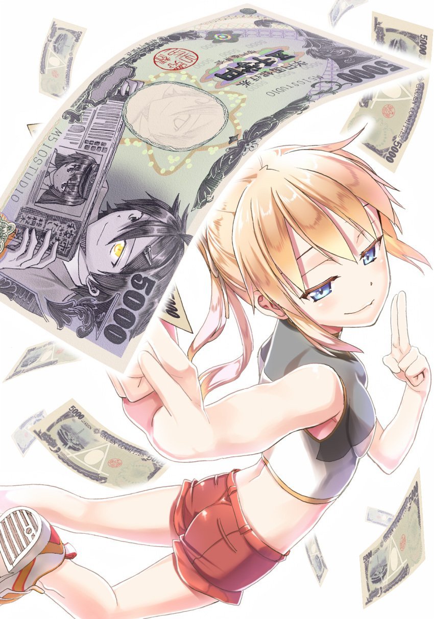 Аниме девушка с деньгами