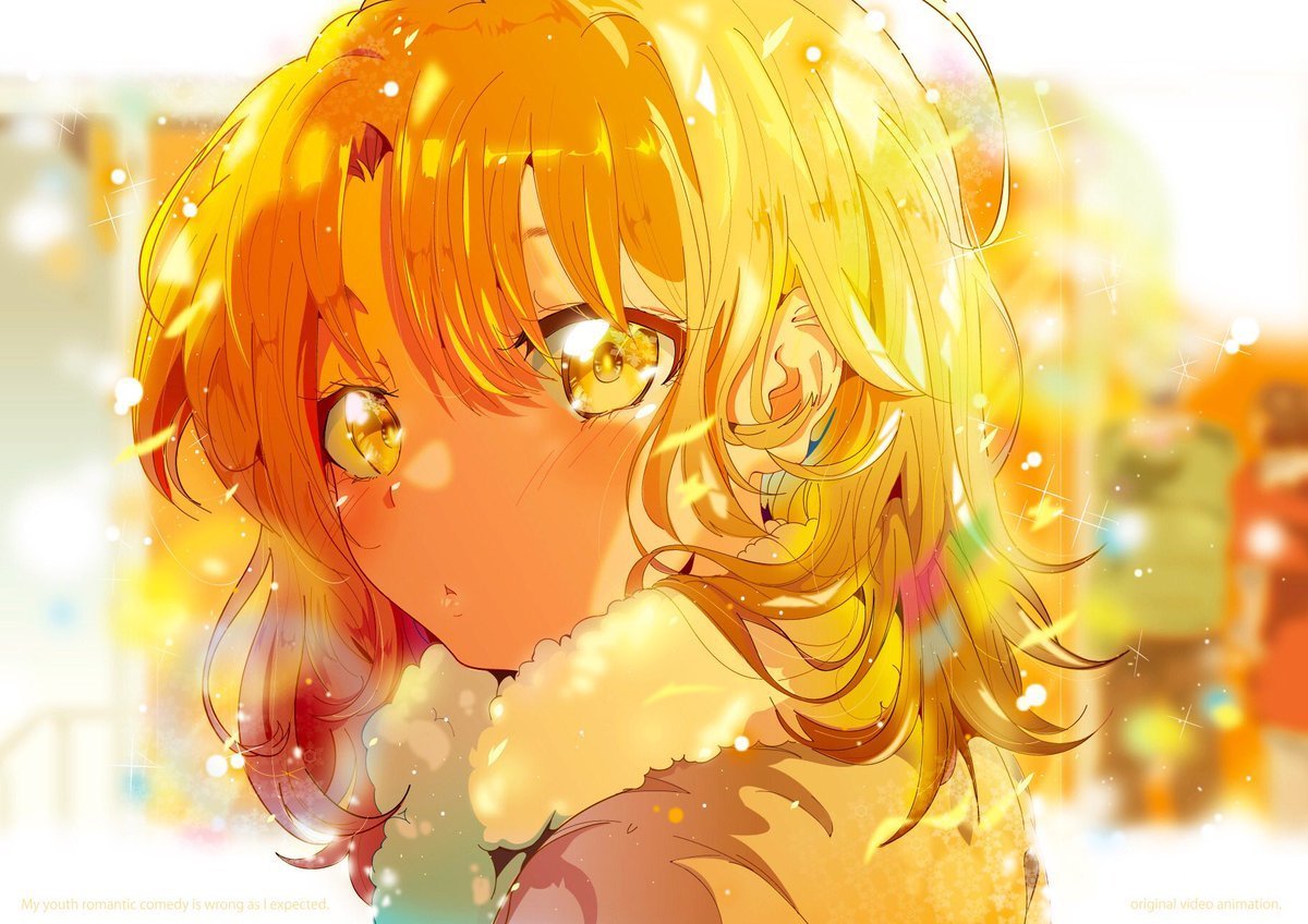 Аниме девочка с жёлтыми волосами