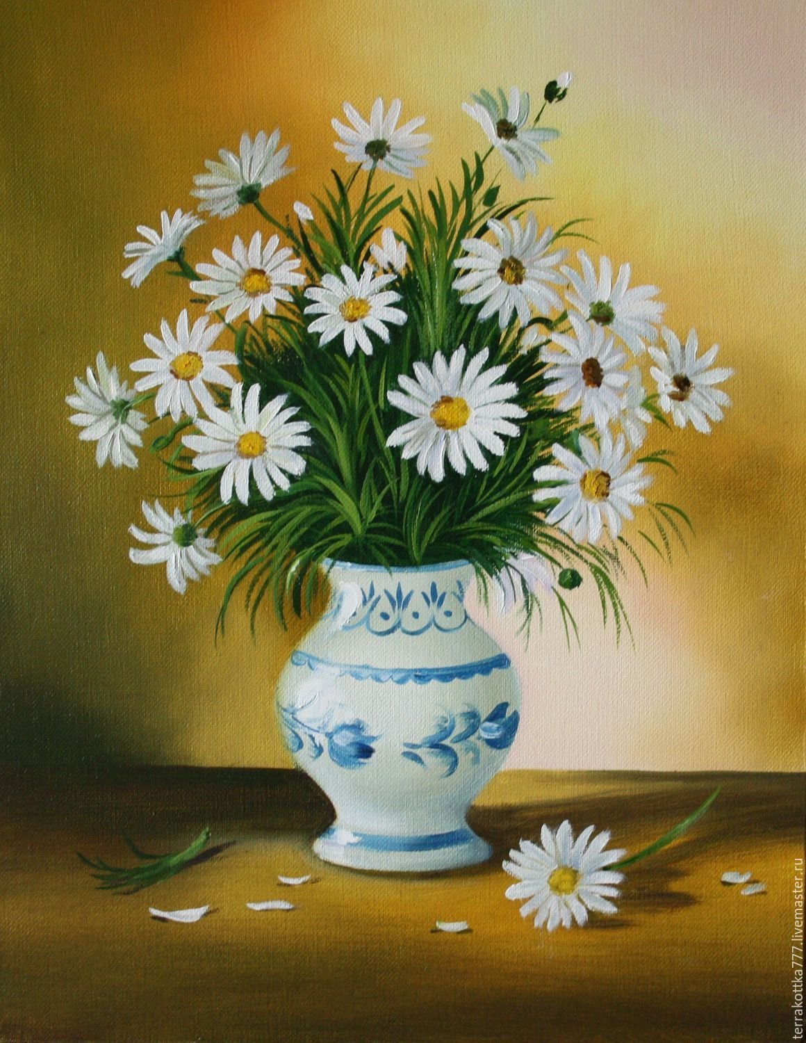 Ваза с ромашками