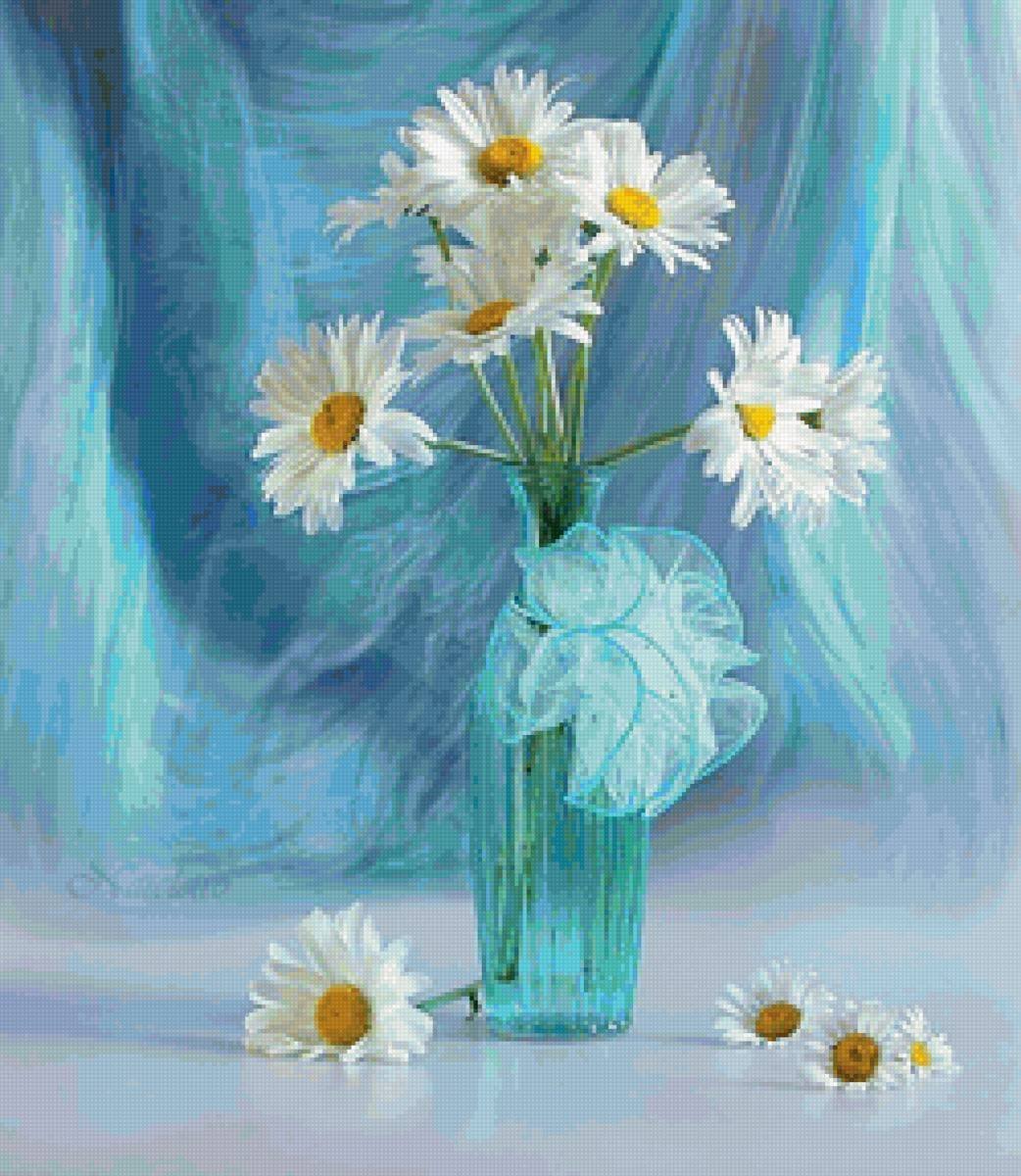 Ваза с ромашками