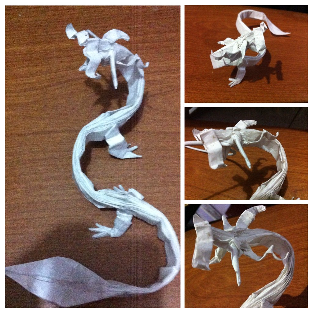 Игрушка из бумаги дракон