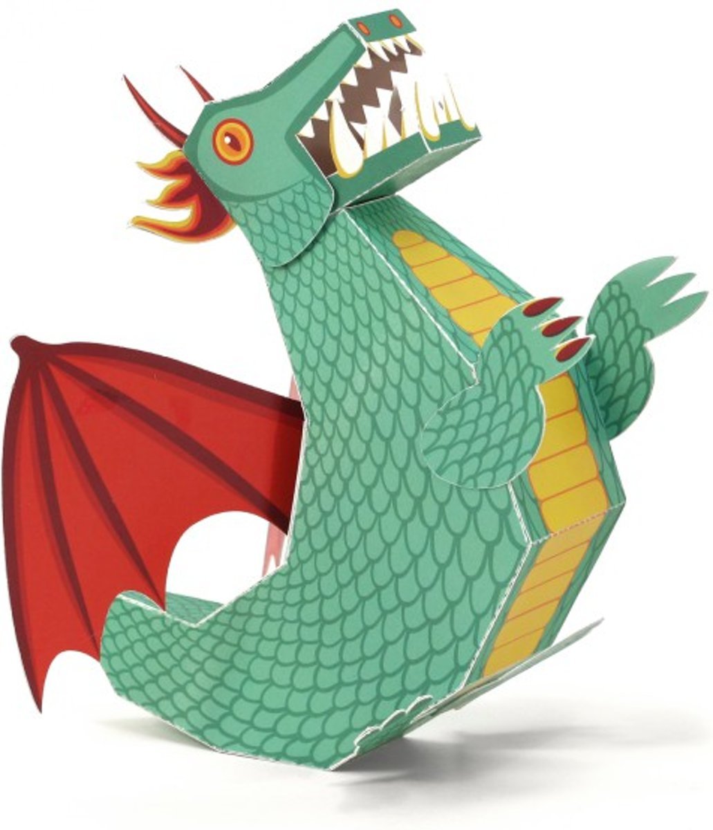 Фиолетовый бумажный дракон