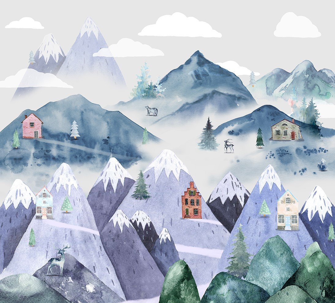 Акварельные горы