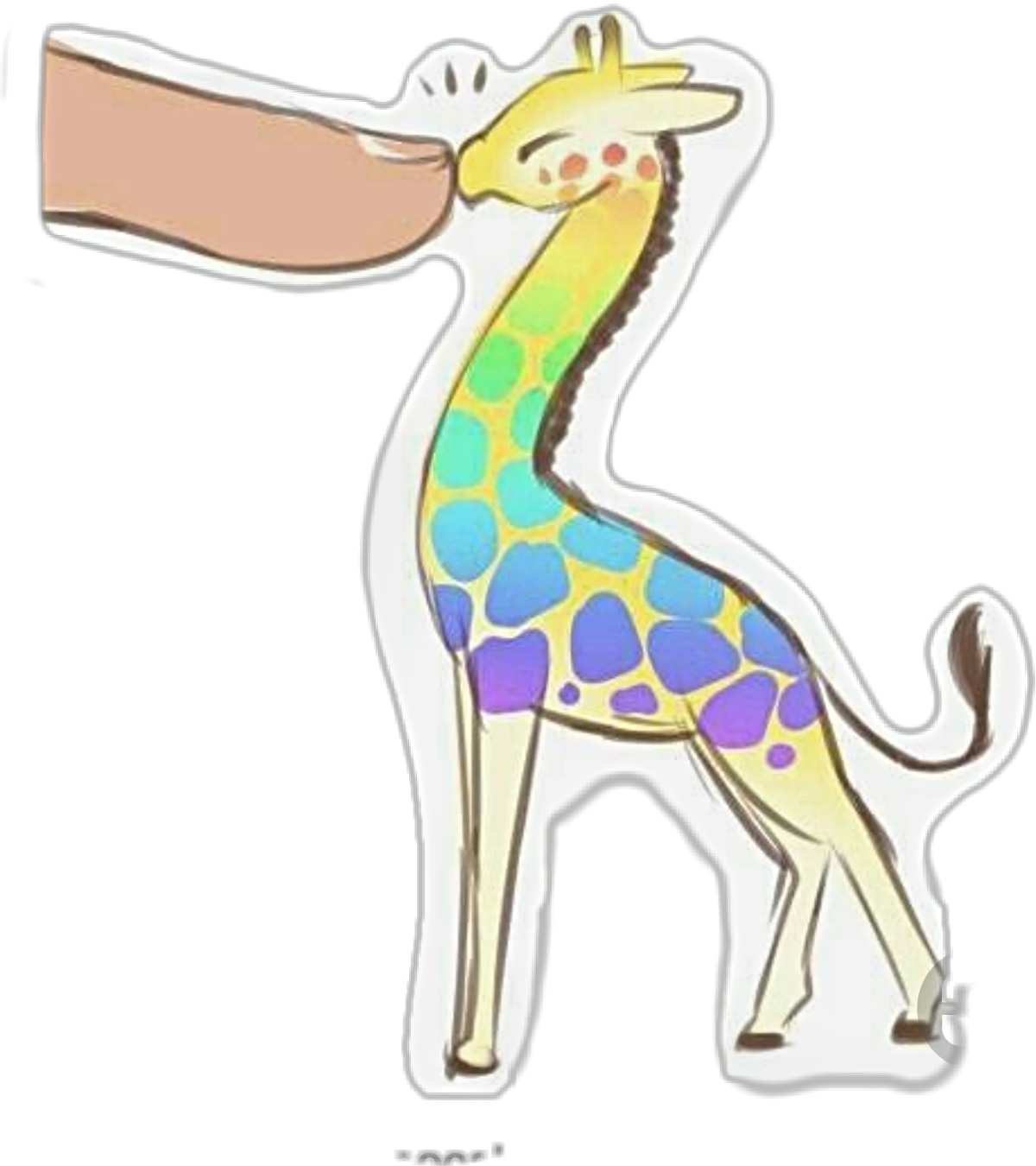 Рисунок жирафа для срисовки