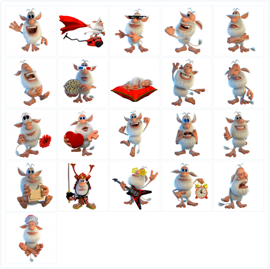 Герои мультика Буба