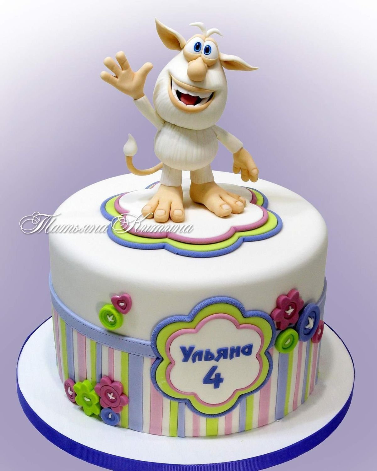 Торт Буба для девочки розовый