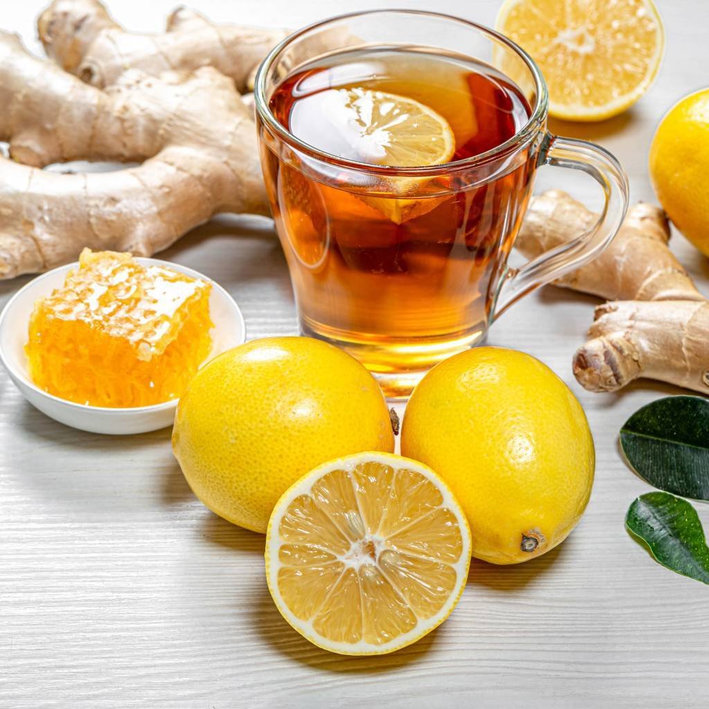 Чай с лимоном и имбирем и медом