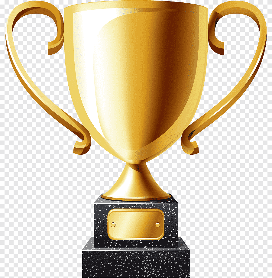 Золотой Кубок на белом фоне