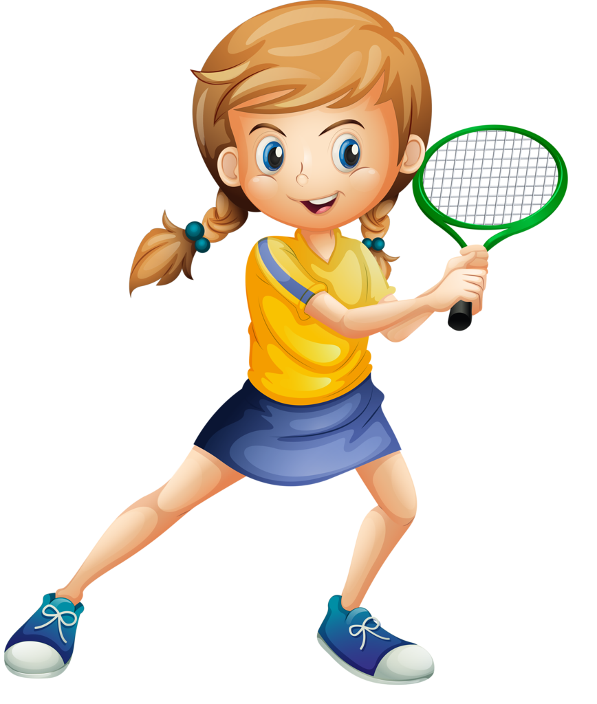 Дети спортсмены на прозрачном фоне