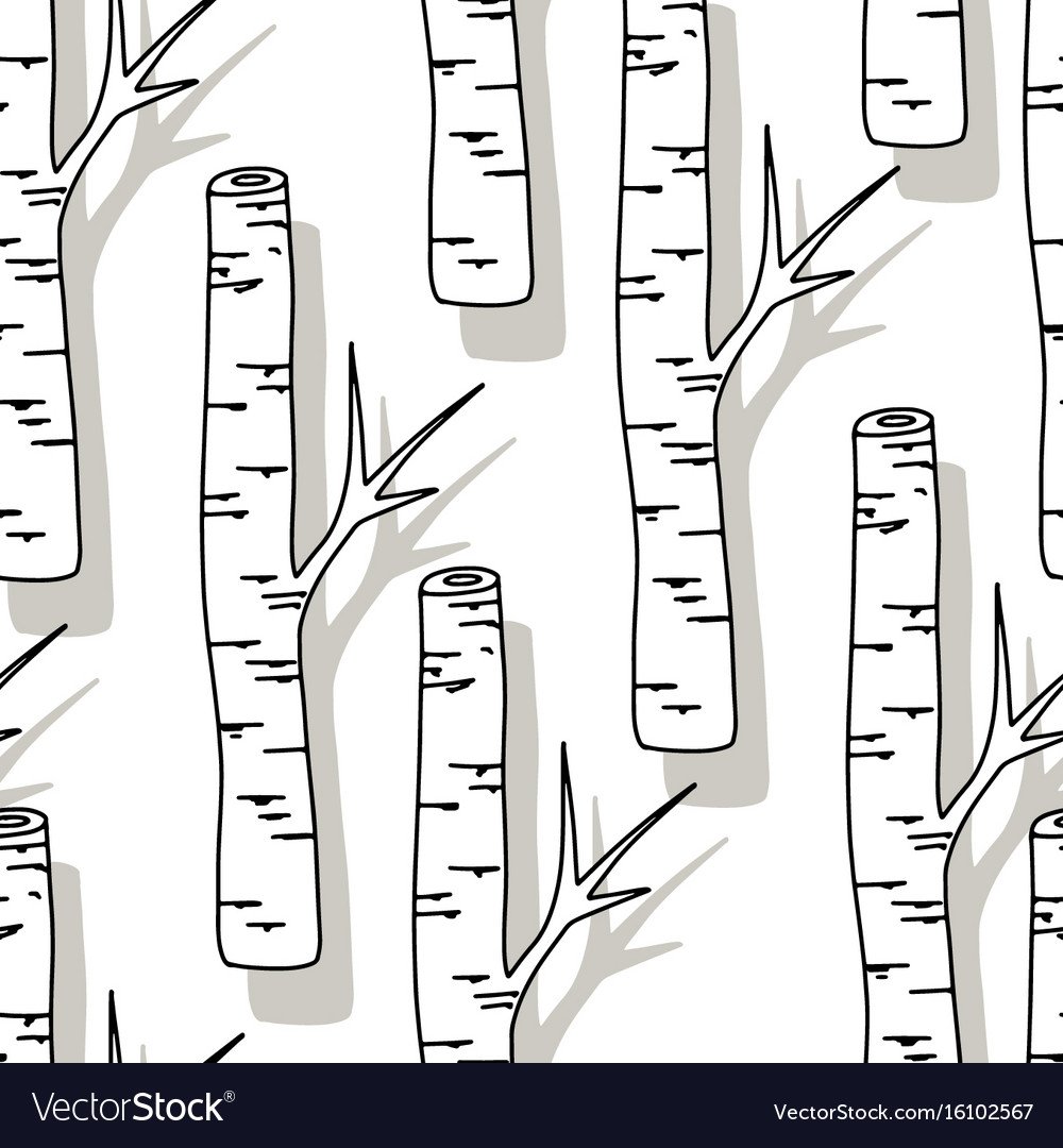 Береза для детей на прозрачном фоне