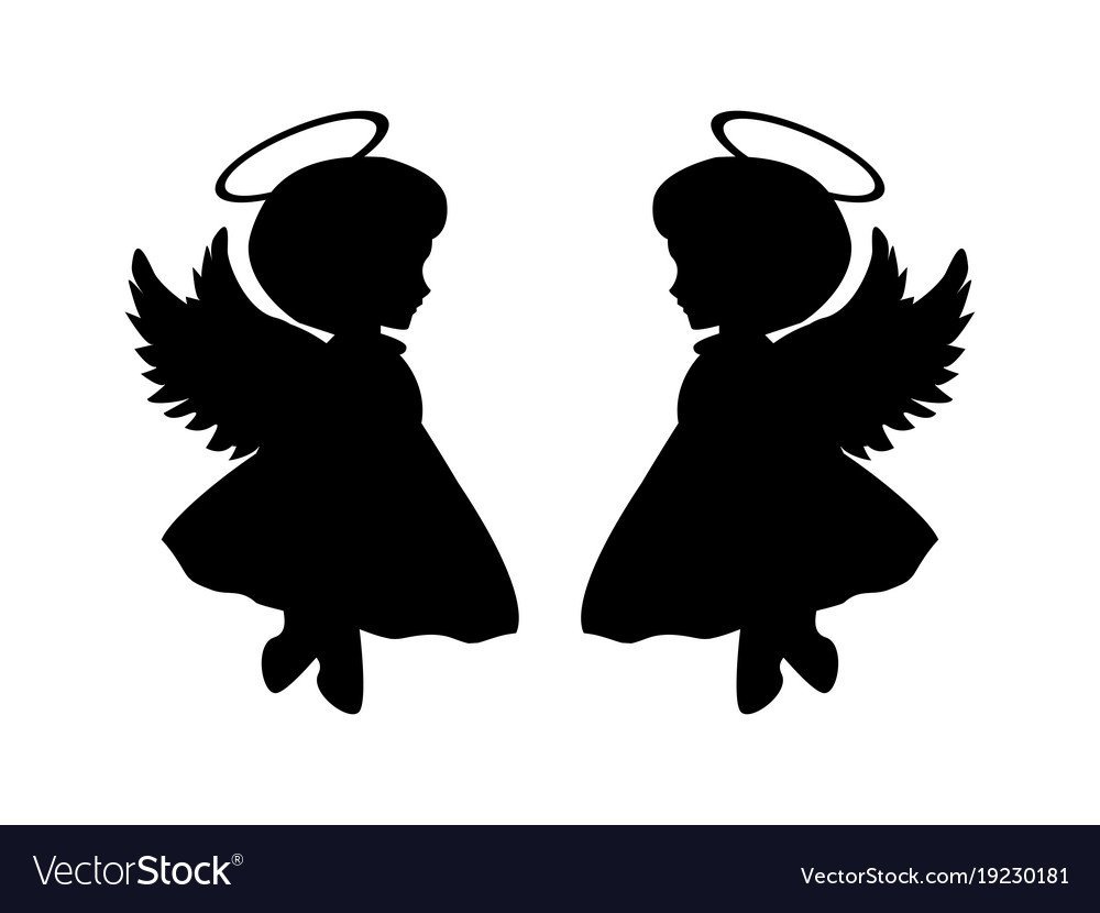 Ангелочки черно белые