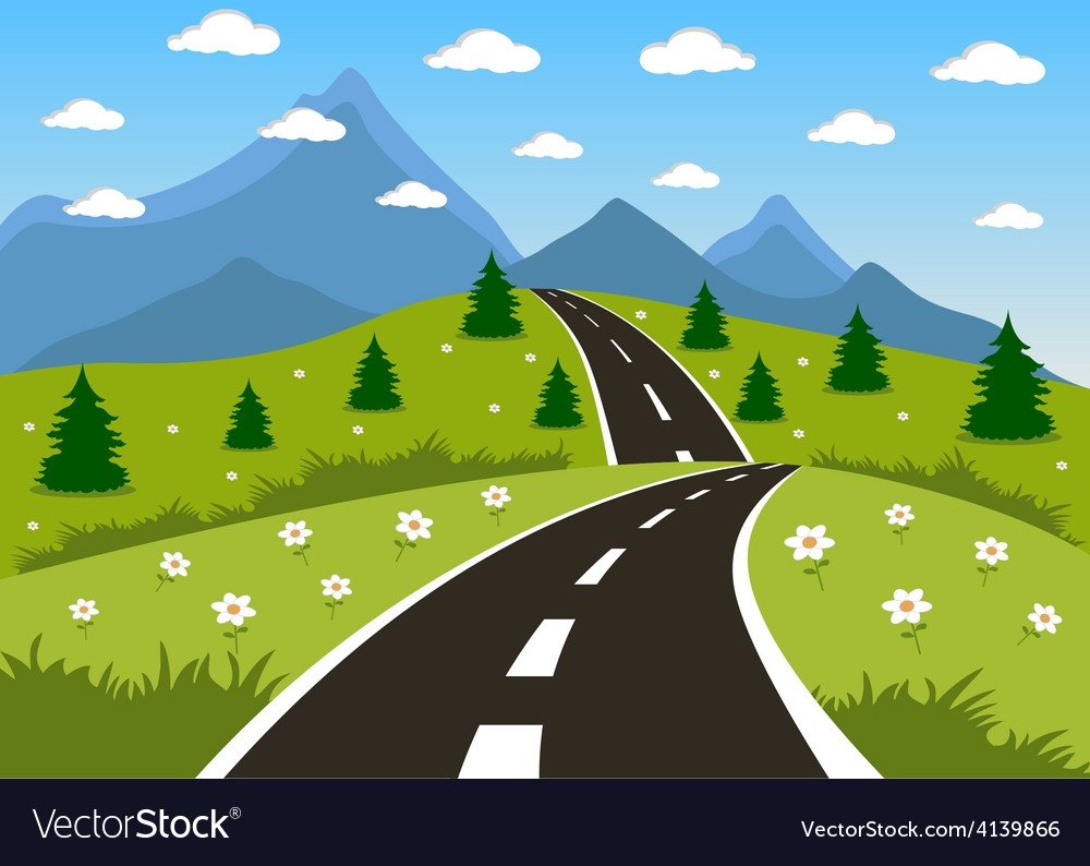 Фон дорога Извилистая для детей