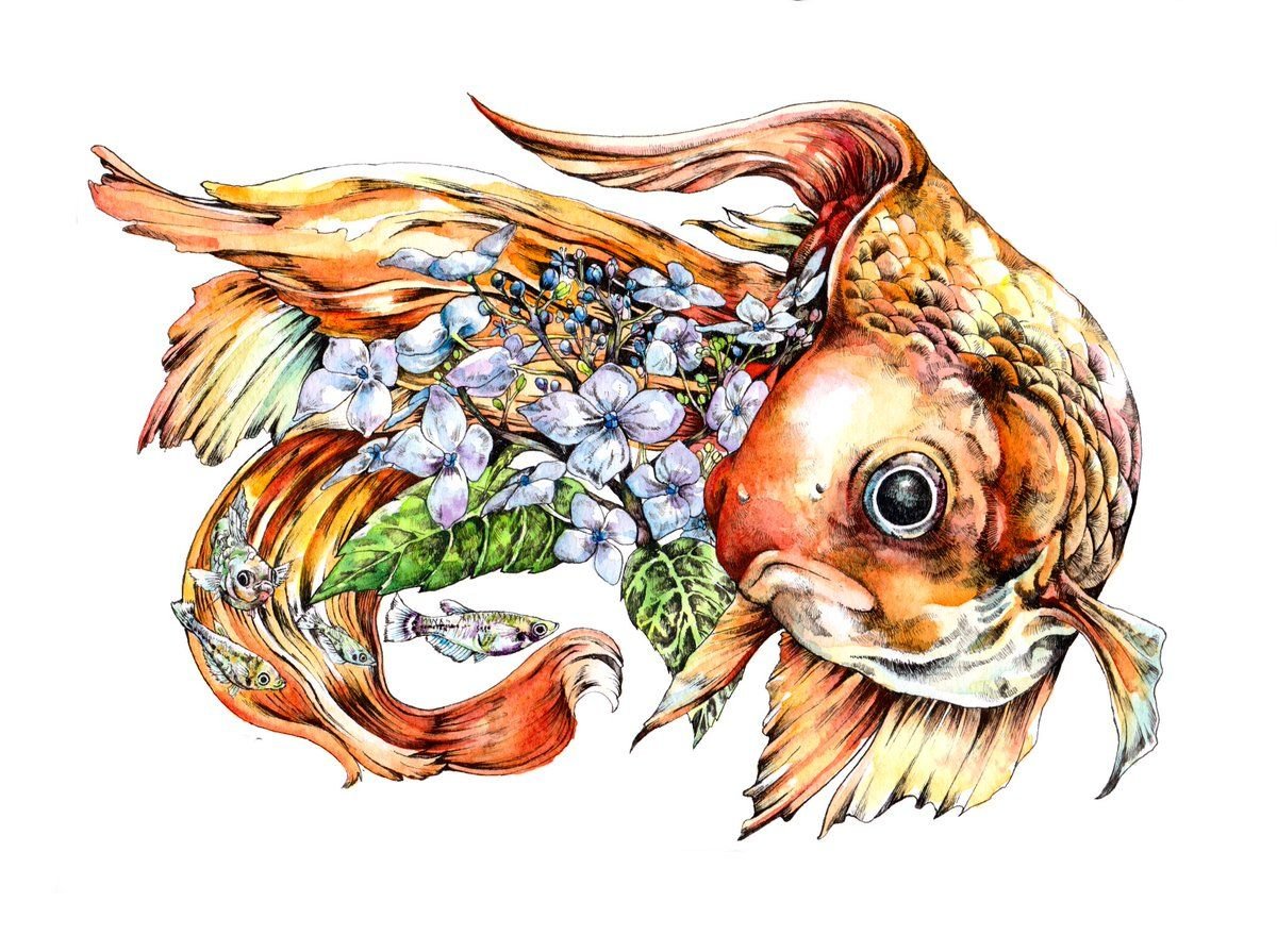 Рыба живопись