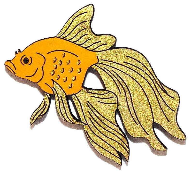 Золотая рыбка сбоку