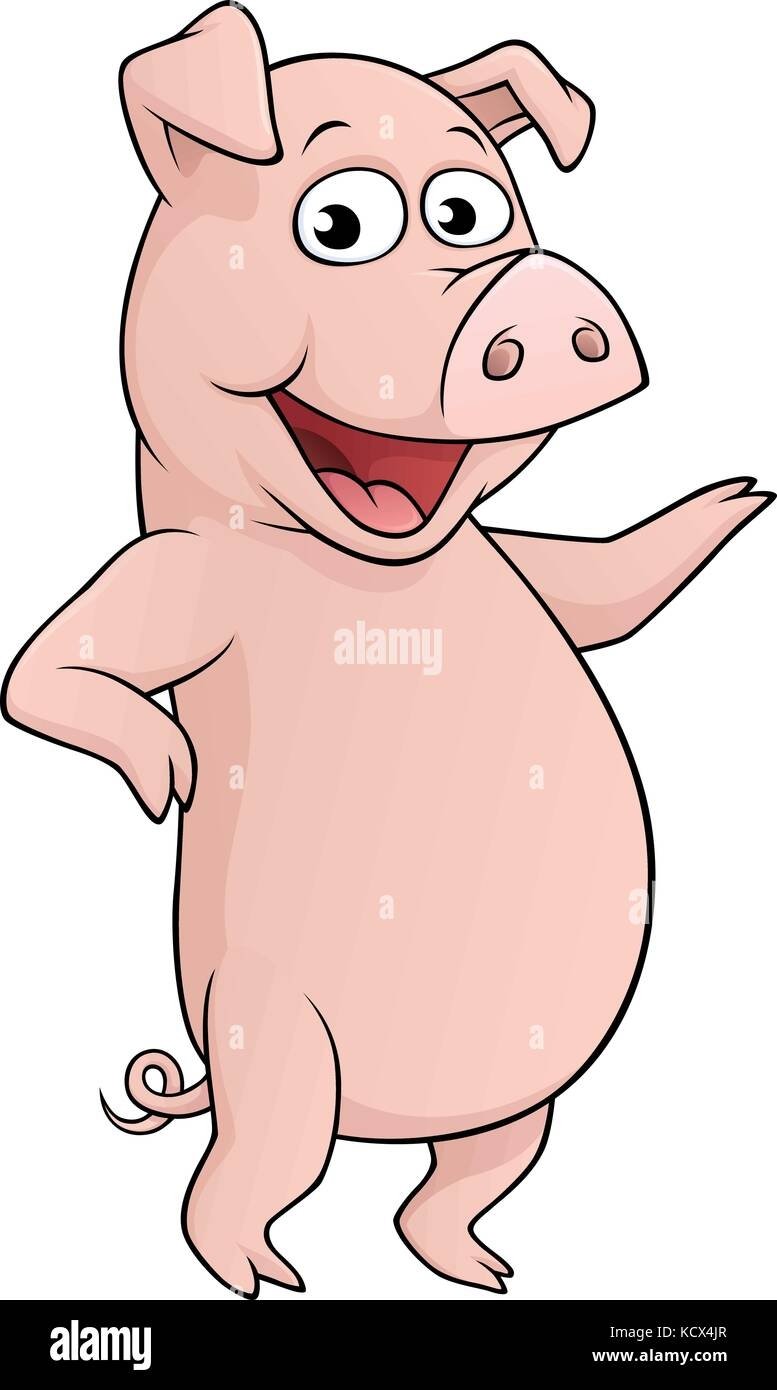 Стикер веселый поросенок