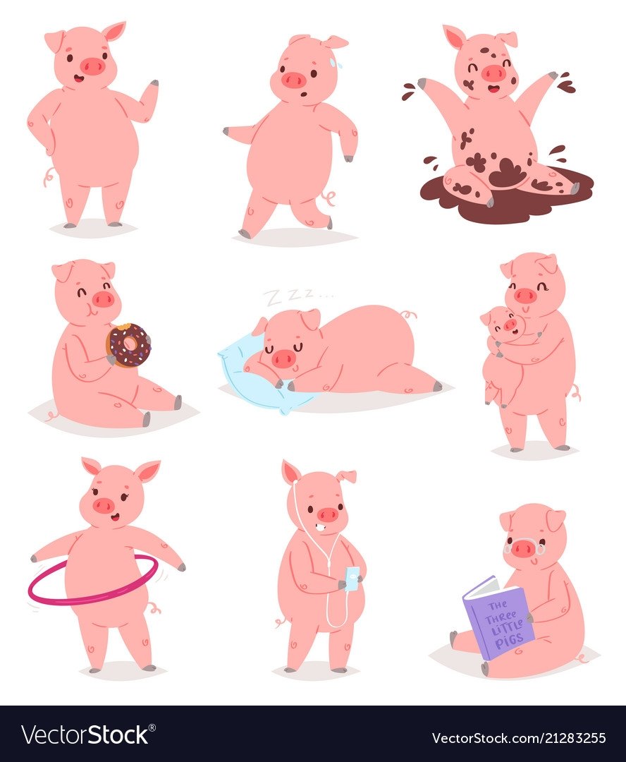 Свинья нарисованная картинка