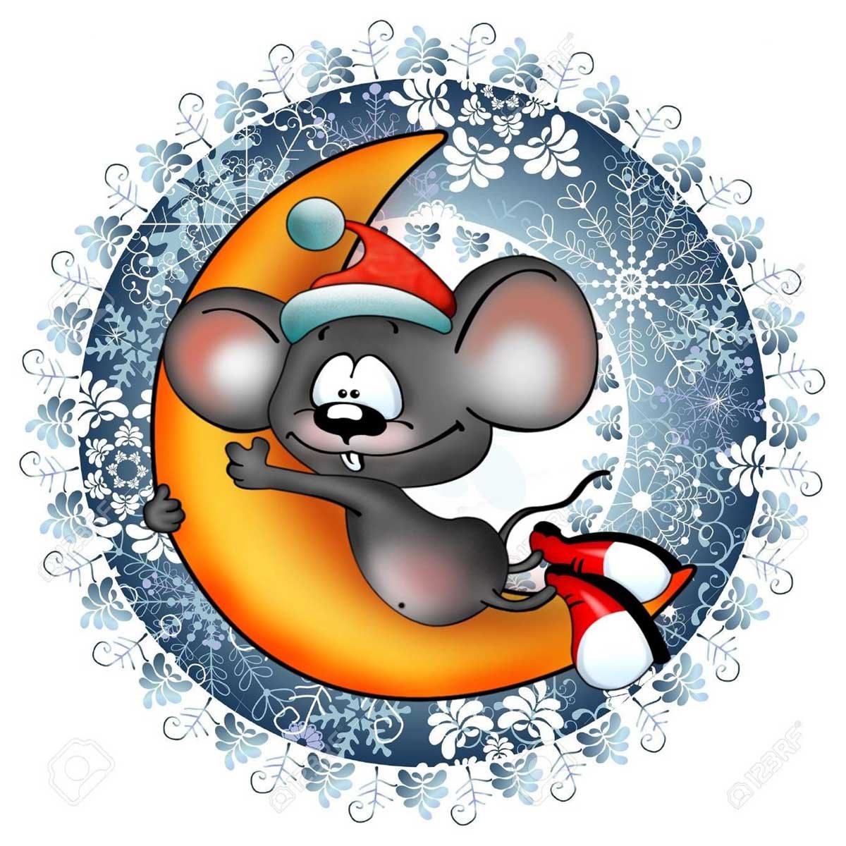 Новогодние обои с мышками