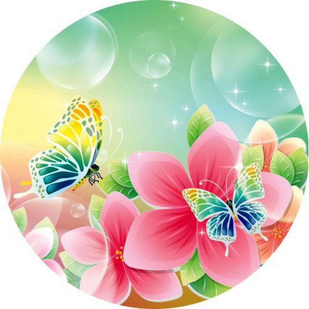 Круглая открытка