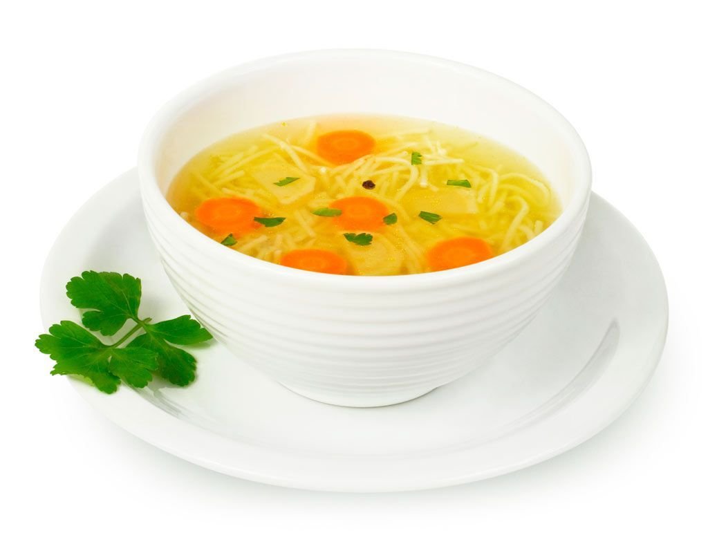 Тарелка супа на прозрачном фоне