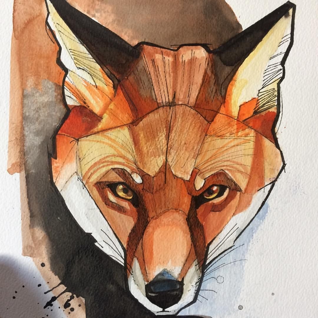 Стилизованная морда лисы
