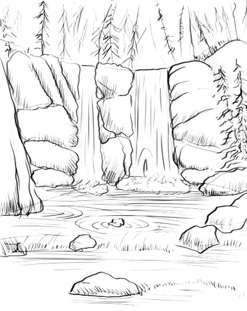 Закат гуашью