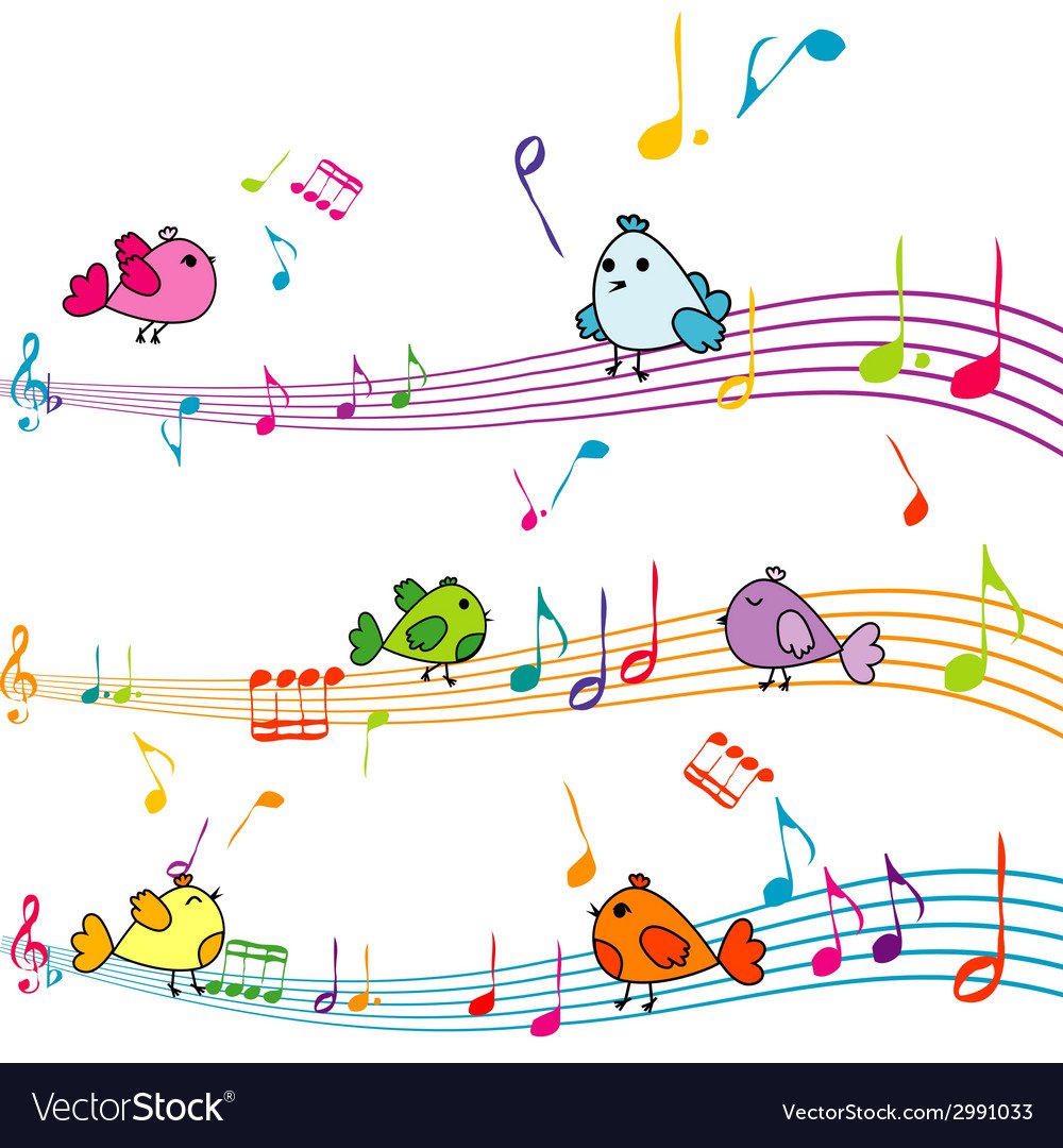 Весёлые нотки на стене