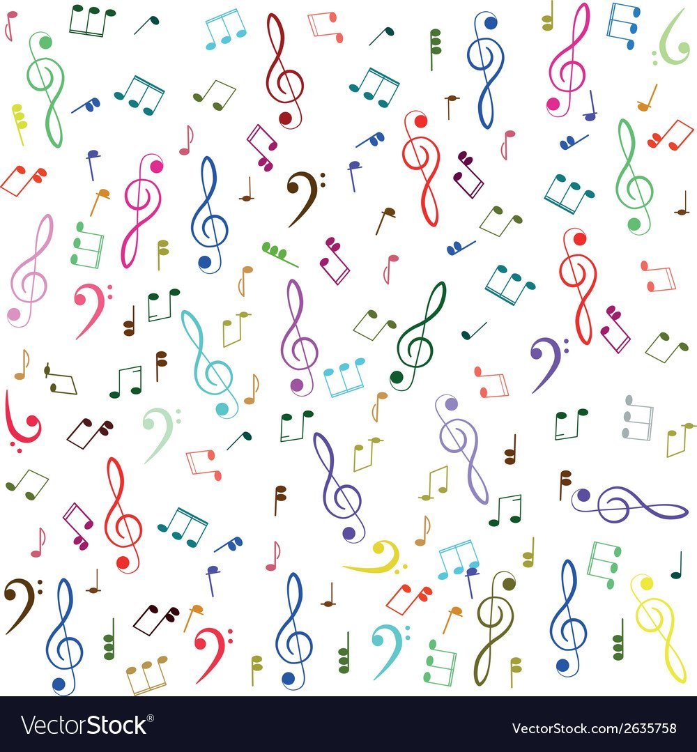 Фон из скрипичных ключей