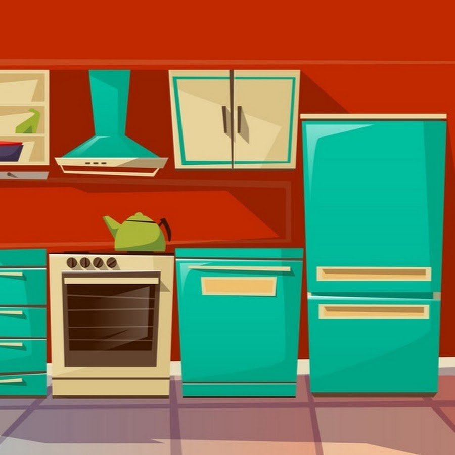 Кухня в мультяшном стиле