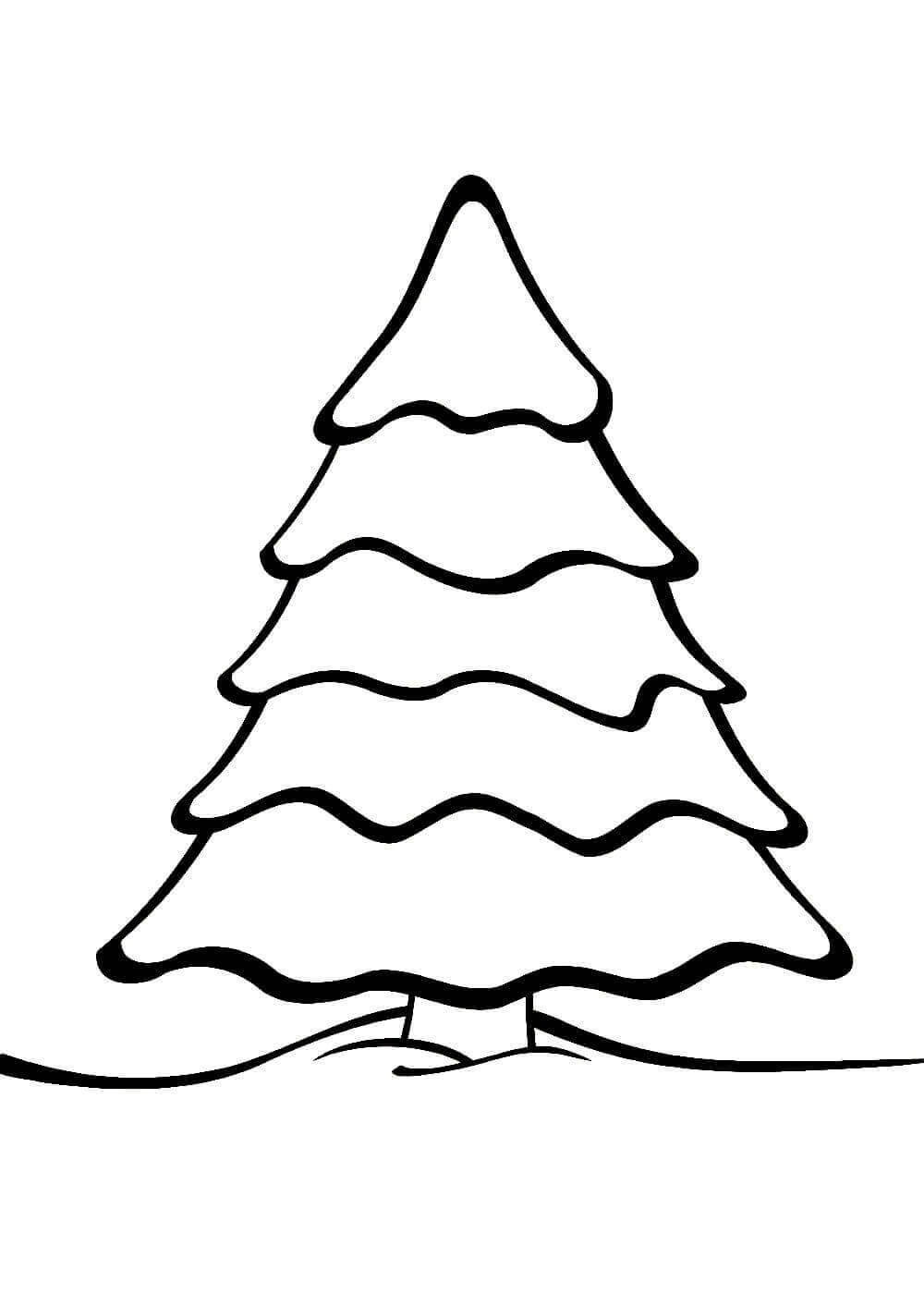 Контур узорной елки