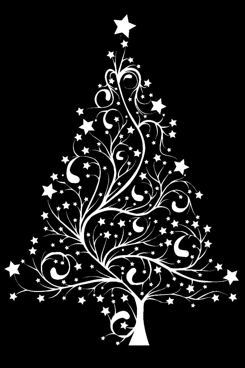 Новогодние рисунки чб