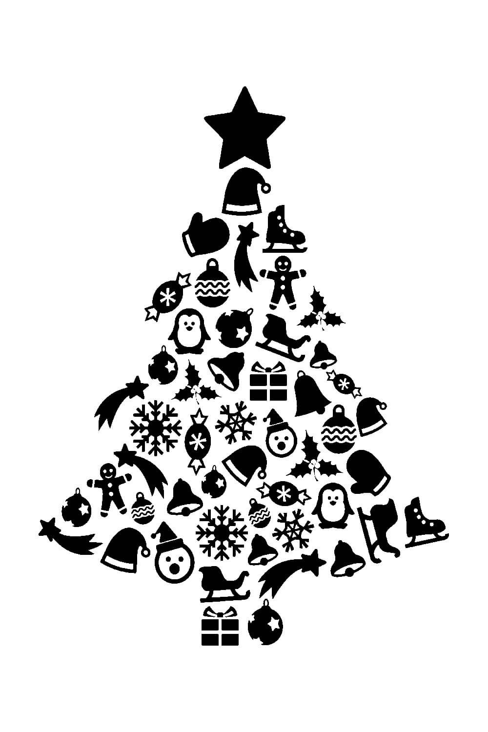 Новогодние раскраски для взрослых