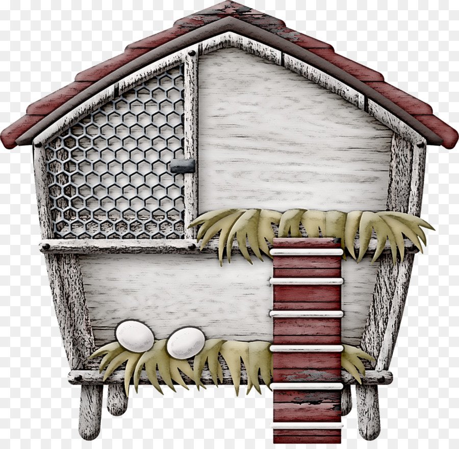 Птичник на белом фоне