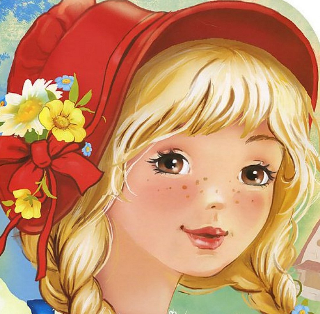 Красная шапочка на белом фоне