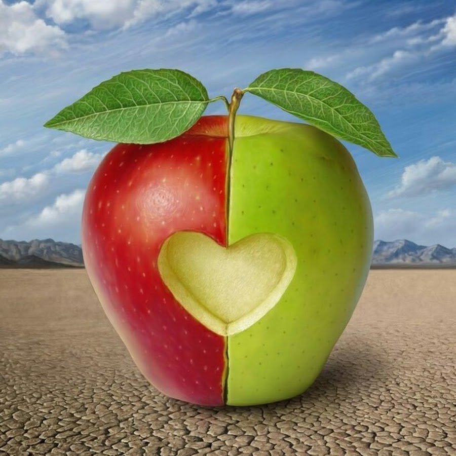 Половинка яблока