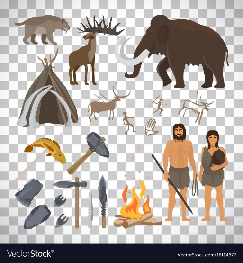 Первобытные люди вектор