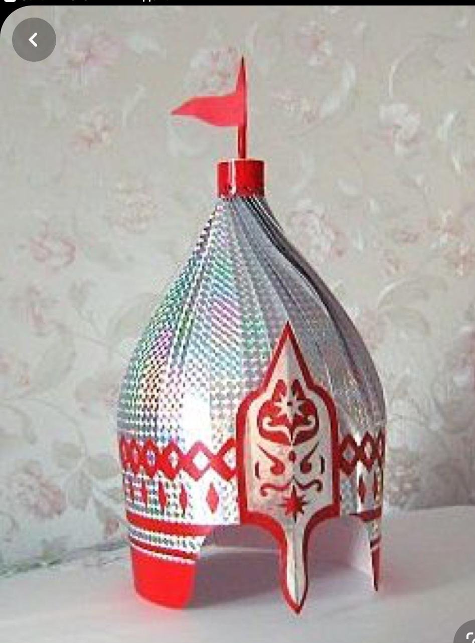 Богатырские шлемы из бутылок