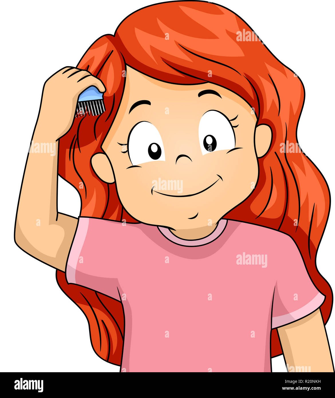 Картинка девочка с расческой