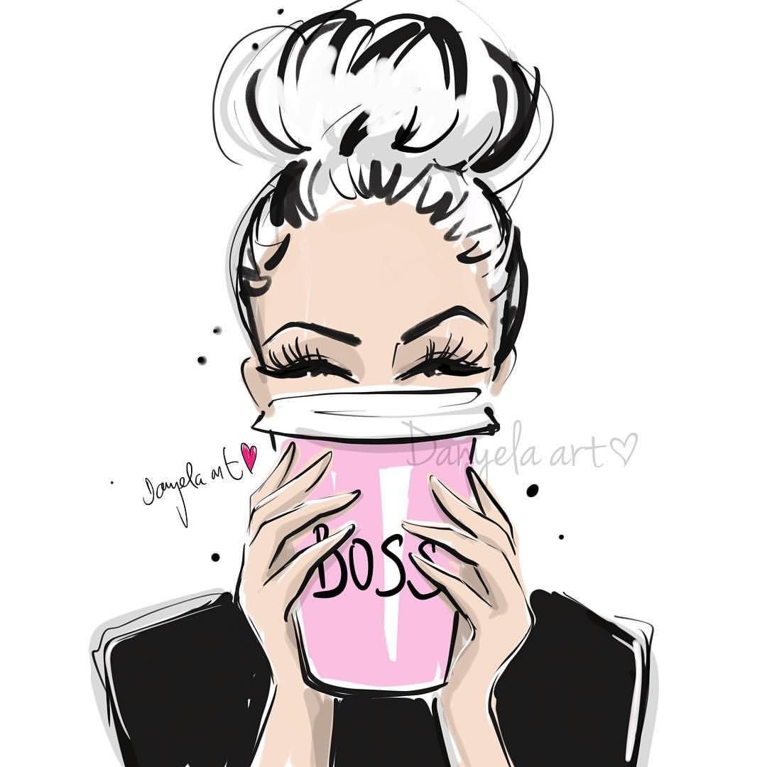 Девушка босс рисунок