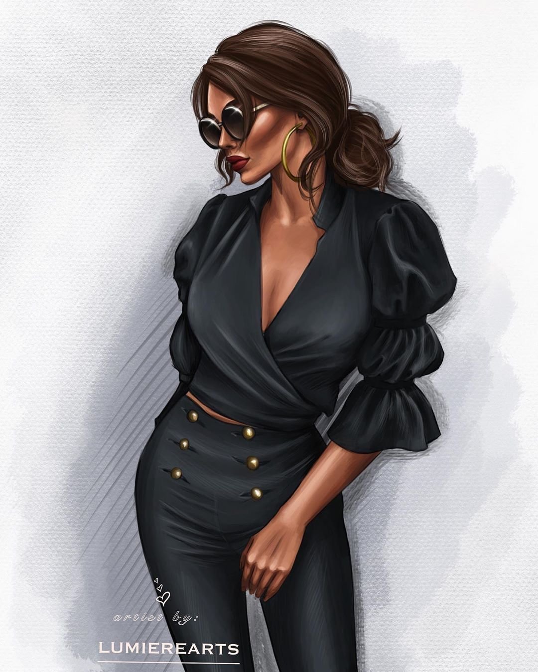 Девушка крутой босс арт