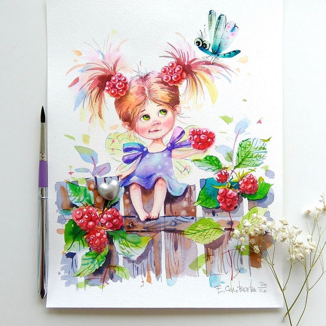 Евгения соловьёва акварель