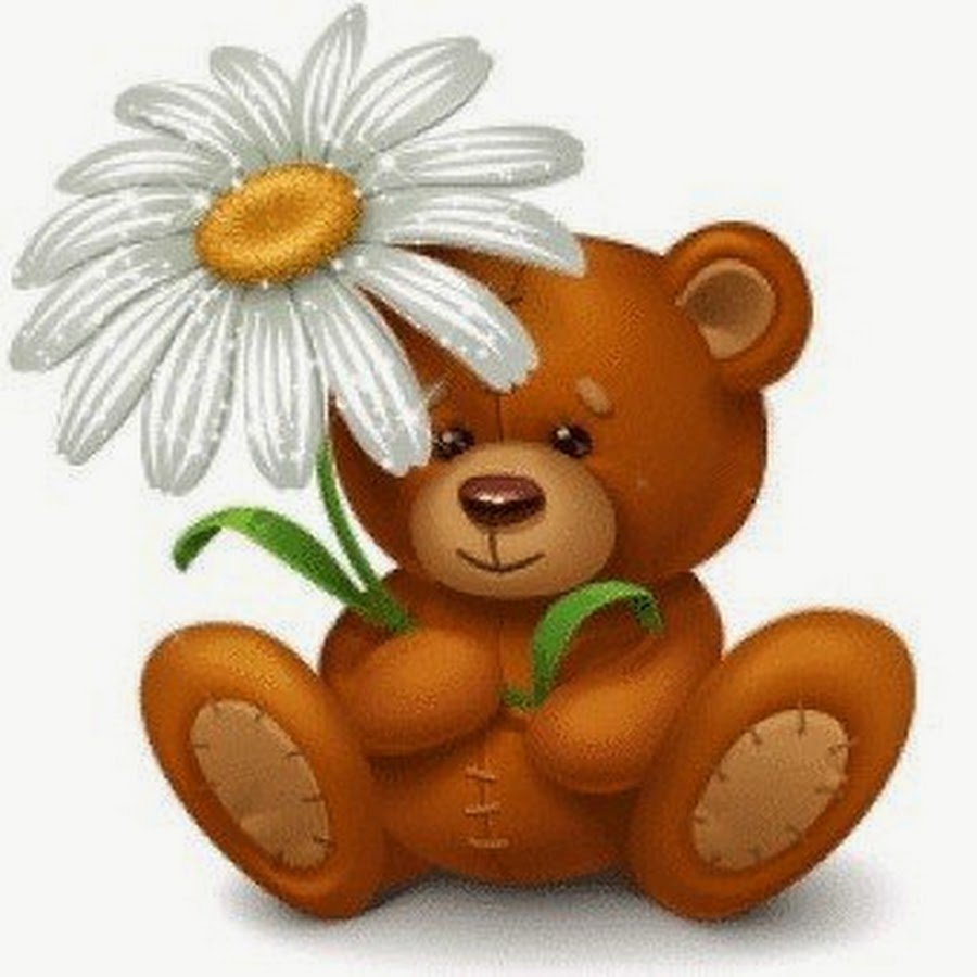 Мишка с ромашками