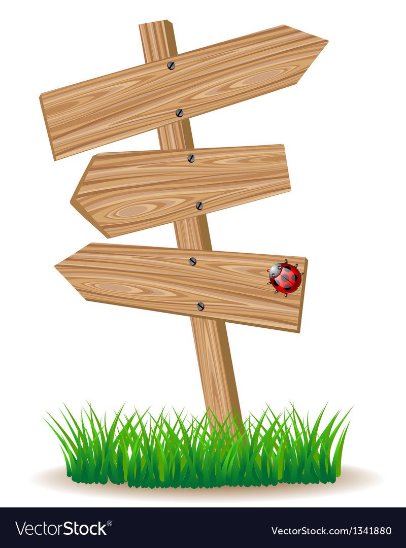 Дорожные указатели из дерева