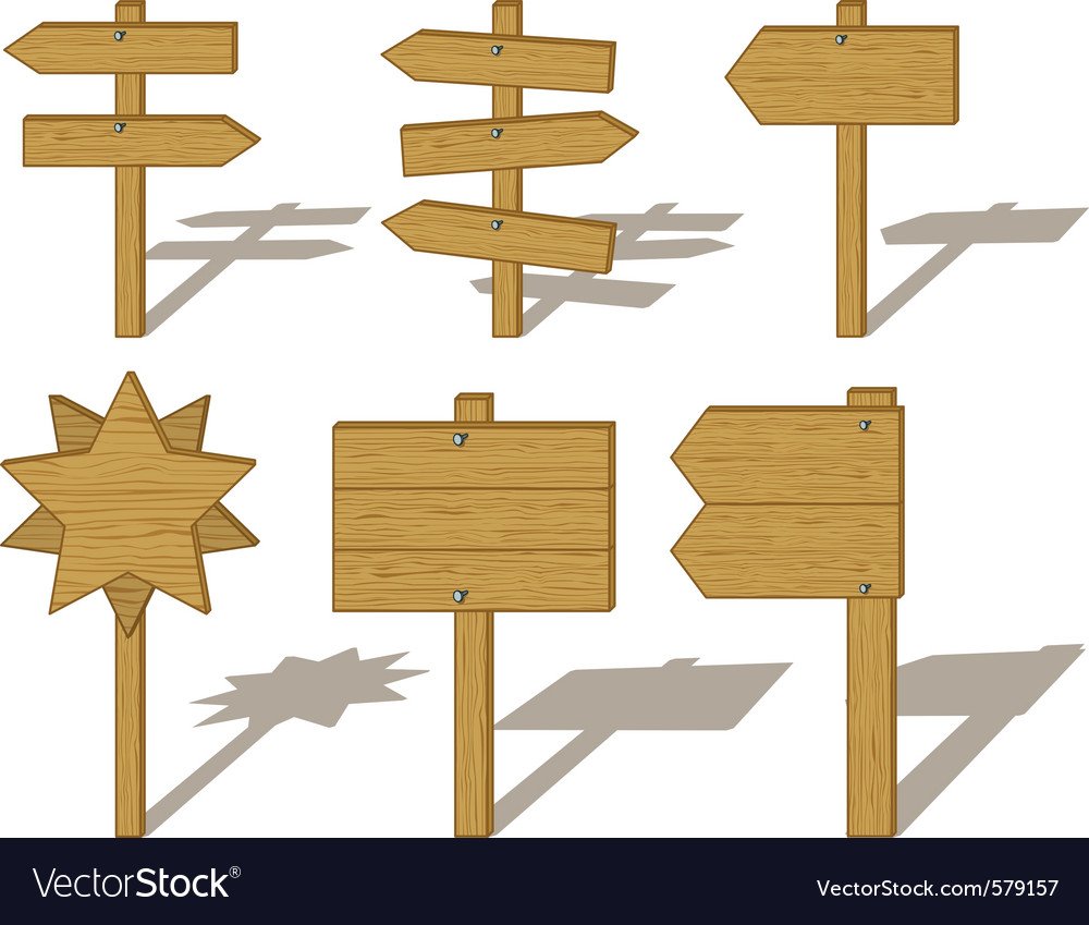 Указатель направления деревянный