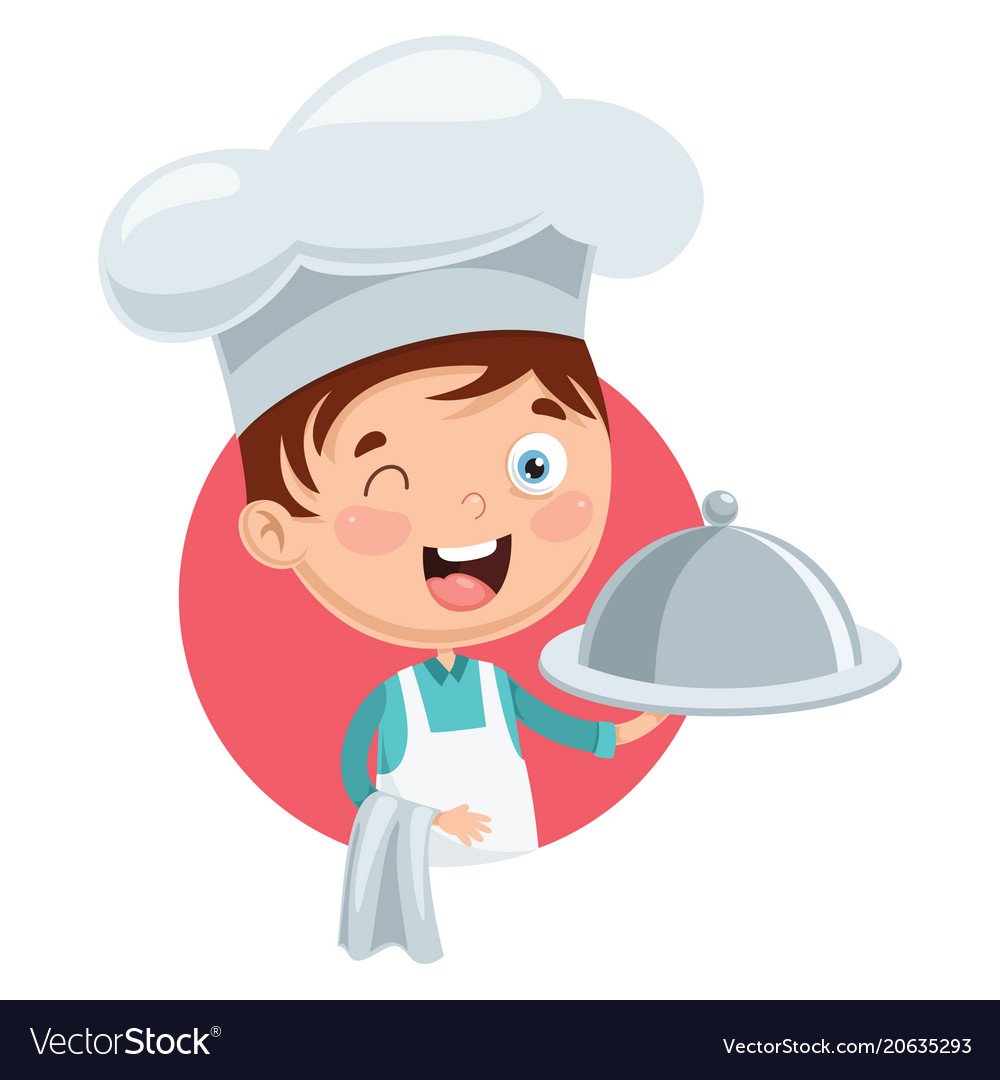 Повар на белом фоне для детей
